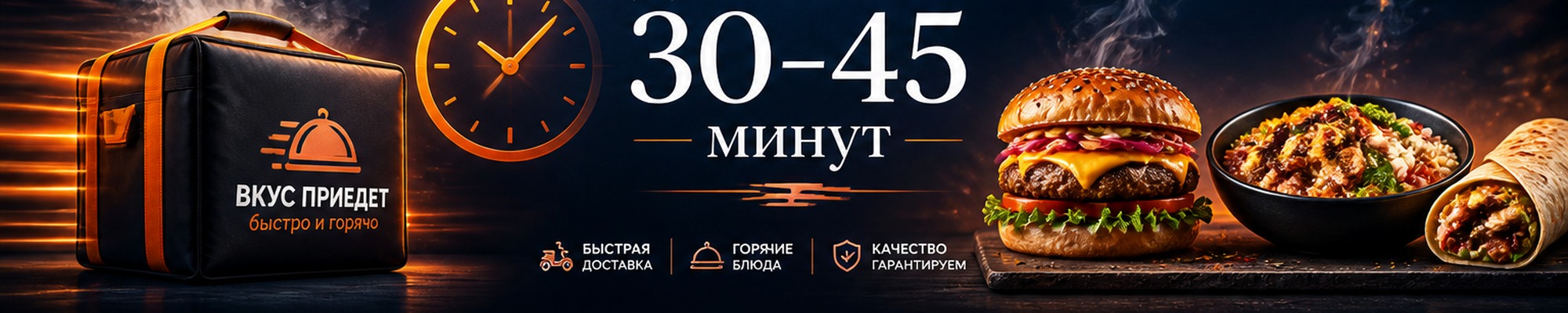 Доставка за 30–45 минут
